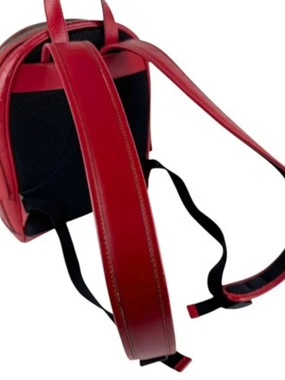Auth GUCCI Guccisima Backpack Red Leather/Silvertone - z6640 - Picture 11 of 13